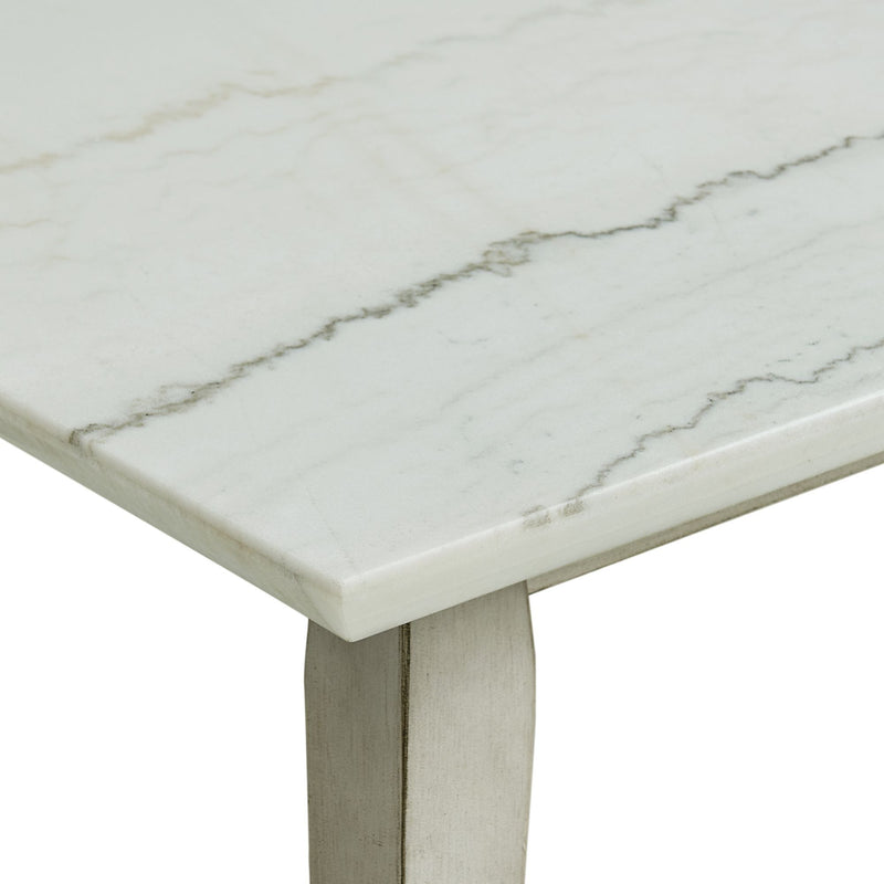 Bette - Dining Table with Marble Top - White