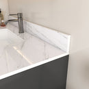 Bianco Carrara Venato Marble Vanity Top With Pre Drilled Faucet Hole And Undermount Sink