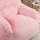 Beanbag Sofa Chair With Armrests Stuffed High Density Foam