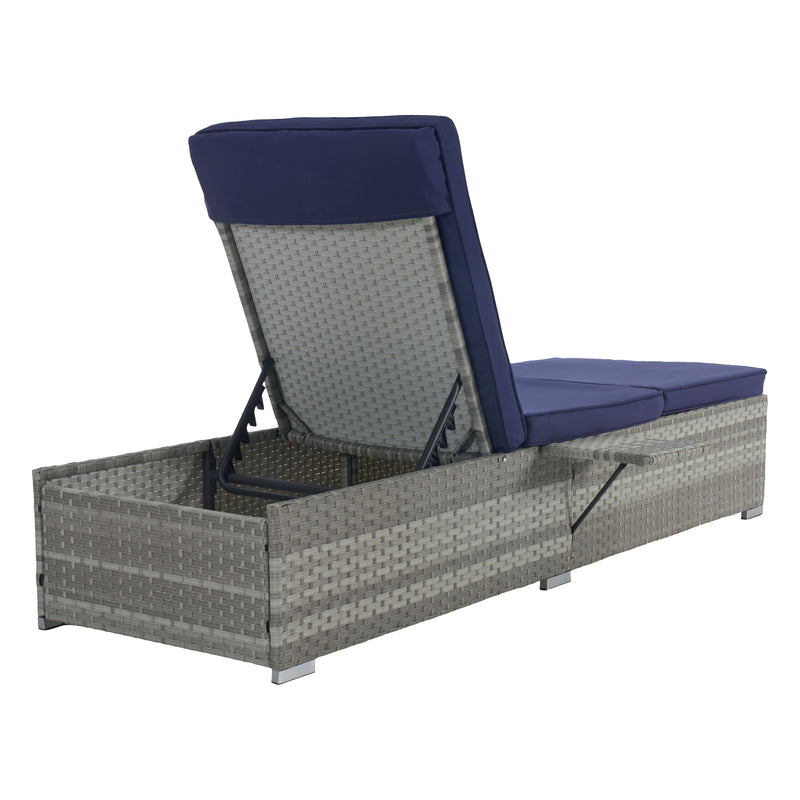 Outdoor Sofa Pe Rattan Furniture Deck Chair - Gray