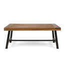 Carlisle - Industrial Coffee Table With And Slat Panel Design - Natural