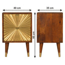 Manila - Nightstand - Brown / Gold