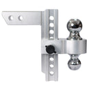 Alu - Adjustable Trailer Drop Hitch 2" Receiver 8" Adjustable - Silver