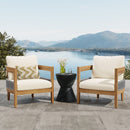 Porto - Outdoor Club Chair - Teak / Beige