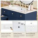 Bathroom Vanity With Ceramic Sink, Soft Close Doors, Adjustable Shelves