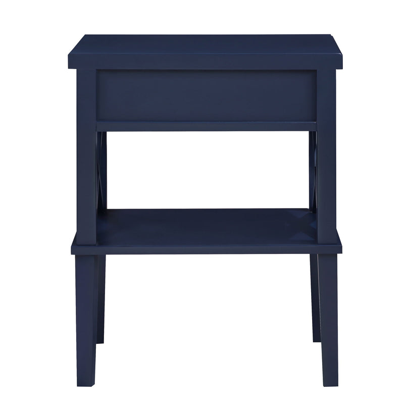 Madison - Nightstand With Open Shelf And Drawer And Decorative Side Panels