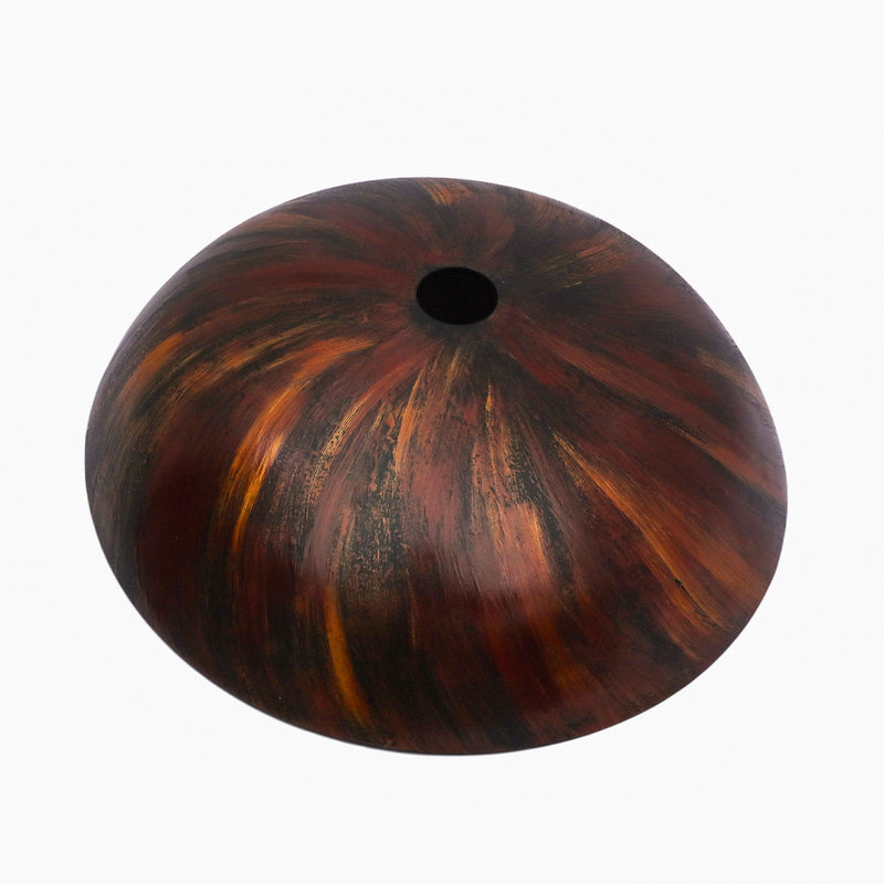 Vessel Bathroom Sink With Pop Up Drain, Round Bowl Design For Bathrooms - Brown