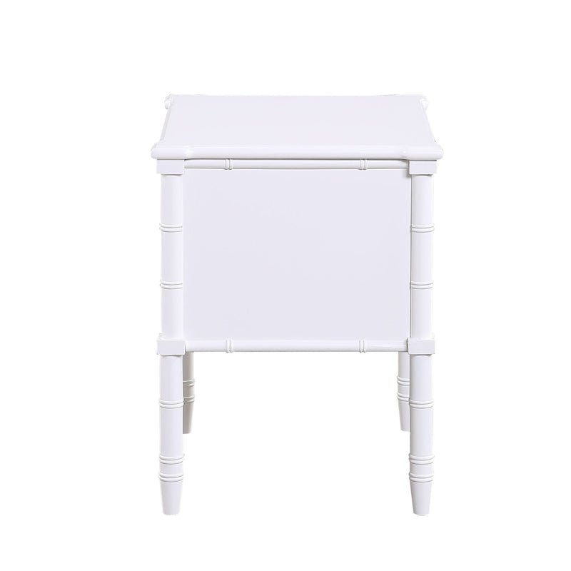 Emmett - 2 Drawer Nightstand With Carved Legs - White