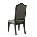 House Beatrice - Side Chair (Set of 2) - Two Tone Gray Fabric & Charcoal