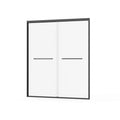 Goodyo - Double Sliding Bathtub Shower Door With Sgcc Clear Tempered Glass