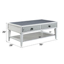 Katia - Coffee Table - Rustic Gray & Weathered White Finish - Atlantic Fine Furniture Inc