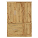 4 Door Wardrobe Armoire With 3 Drawers