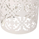 Airy - Outdoor Side Table With Lace Cut Design And Metal Frame