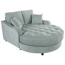 Modern Chaise Lounge Upholstered Sofa Couch With Tufted Seat And Detachable Pillows For Living Room