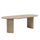 Modern Rustic Oval Dining Table With Double Pedestal Base