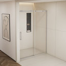Semi-Frame Single Sliding Shower Door With Clear Tempered Glass