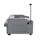 Modern Velvet Loveseat Futon Sofa With Pullout Bed, Adjustable Reclining Backrest, Toss Pillows