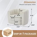 Swivel Accent Chair Wide Upholstered For Living Room