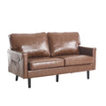 Mid Century Modern Loveseat Sofa With USB Ports, Removable Pillow Cover