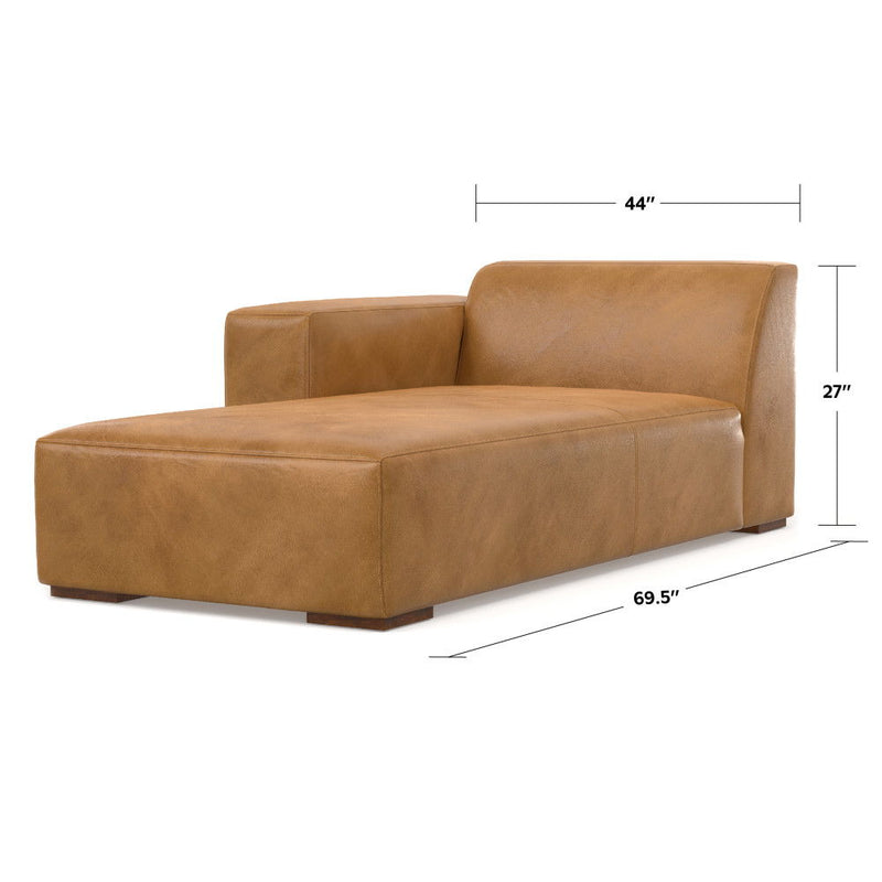 Rex - Left Chaise Sofa Module - Sienna