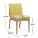 Contemporary Fabric Comfort Dining Chairs (Set of 2)