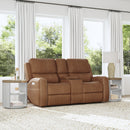 Linden - Power Reclining Loveseat With Console & Power Headrests & Lumbar