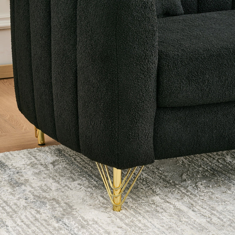 Loveseat Sofa For Living Room And Bedroom - Black