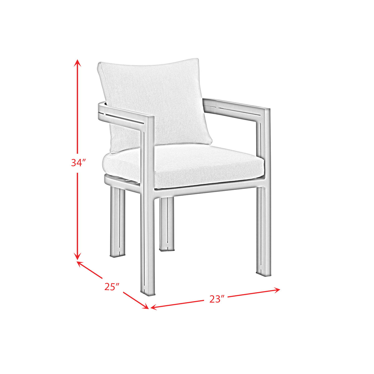 Playa Standard Height Dining Set in Dark Gray by Elements International, view 16