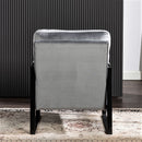 Classic Mid Century Modern Accent Chair With Durable Square Metal Frame, Armchair