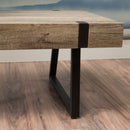 Abitha - Coffee Table With Industrial Powder Coated Metal Legs