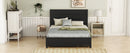 Metal Full Size Storage Platform Bed with Twin Size Trundle and 2 Drawers, Black