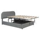 Upholstered Platform Bed With Hydraulic Storage System