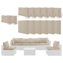 14 Pack Cushion Covers For 7 Piece Wicker Rattan Sectional Sofa