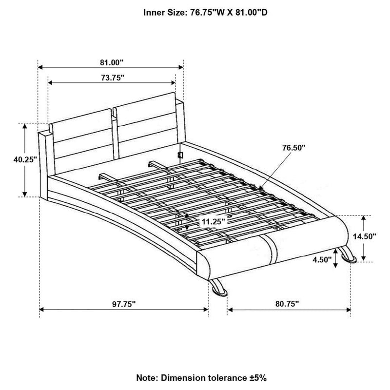 Jeremaine - Upholstered Sleigh Bed