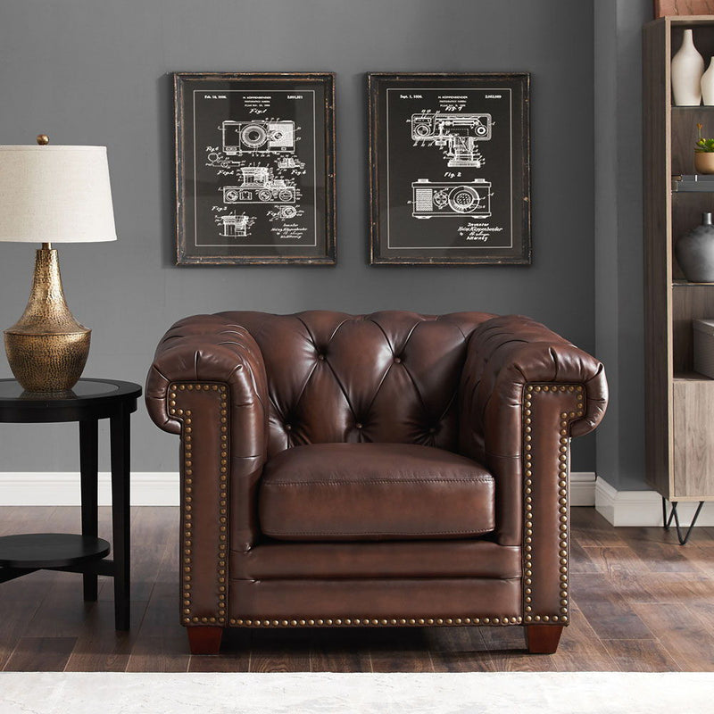 Stanwood - Leather Chair - Caramel