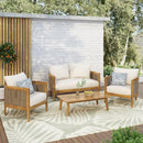 Outdoor Seating Group With Cushions And Coffee Table