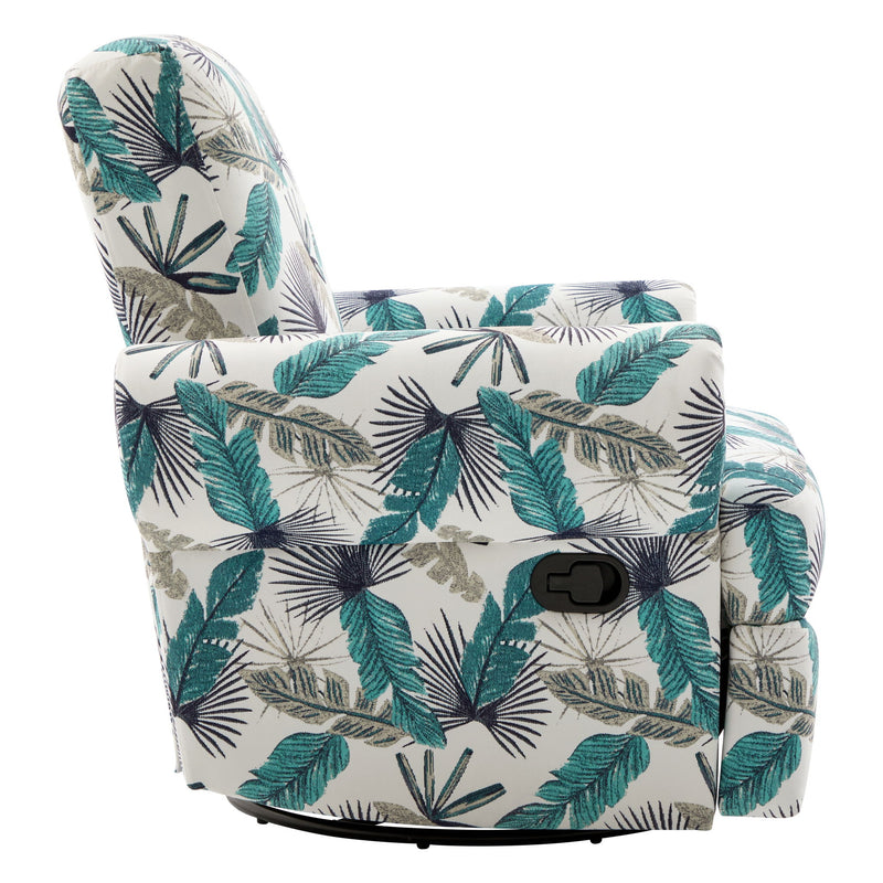 Manual Swivel Recliner Rocker Chair With Adjustable Backrest