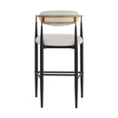 Upholstered Barstools With Back For Kitchen (Set of 2)