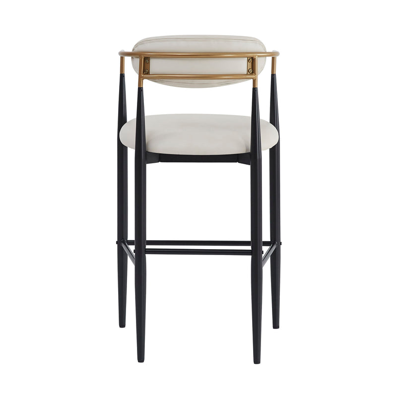 Upholstered Barstools With Back For Kitchen (Set of 2)