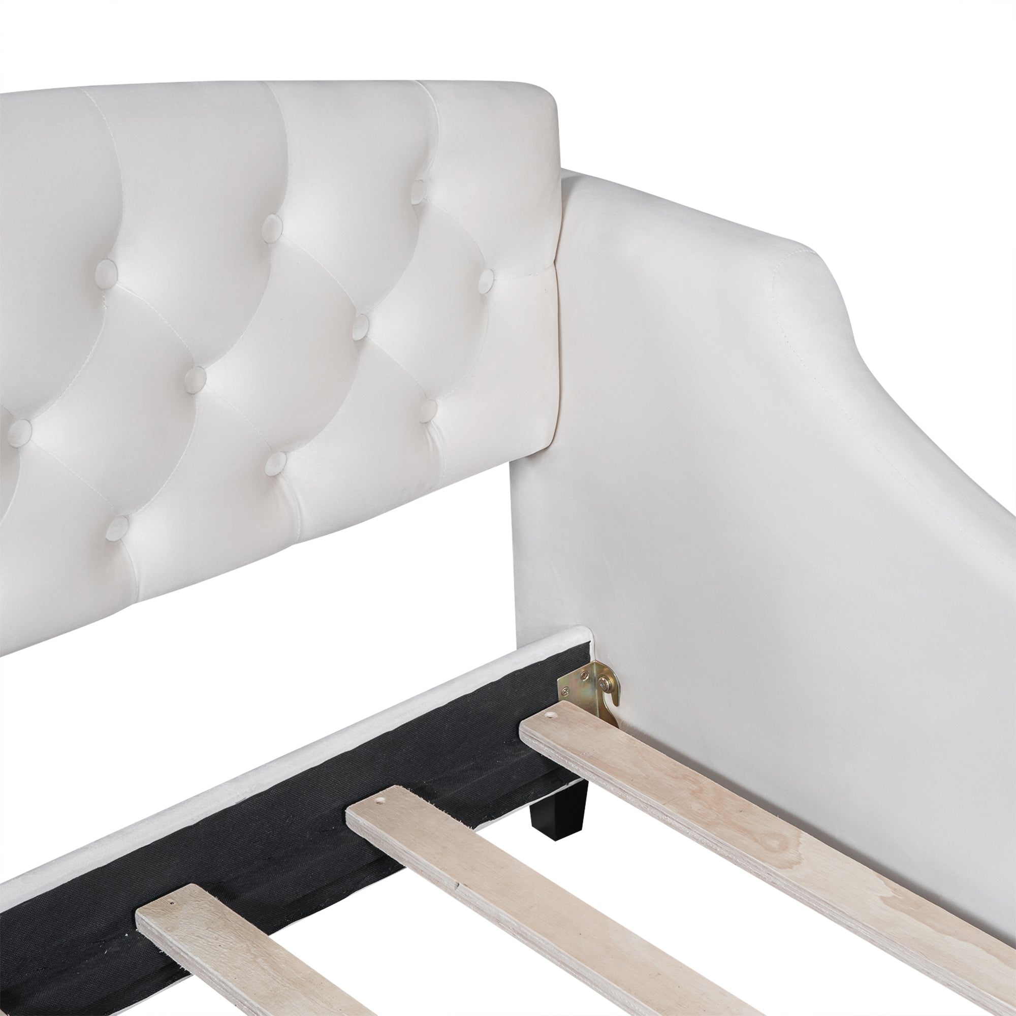 Modern Luxury Tufted Button Daybed,Twin,Beige - Atlantic Fine Furniture Melbourne FL