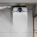 Smart Toilet Bidet Combo With Foot Sensor, LED Display, Heated Seat And Airflow, Ceramic - White