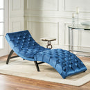 Elegant Tufted Chaise Lounge With Curved Design
