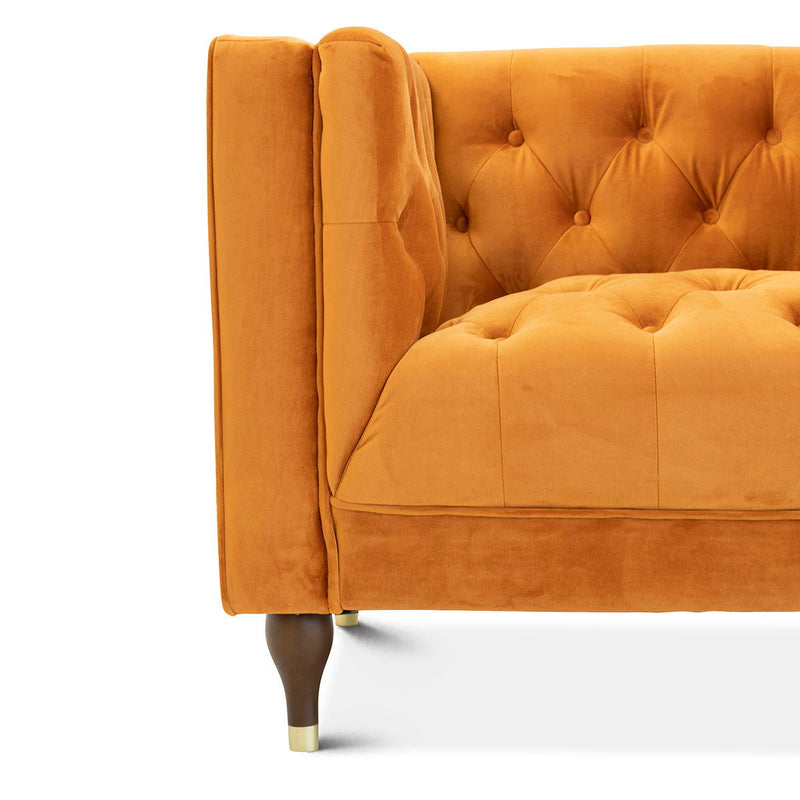 Evelyn - Modern Tufted Back Velvet Lounge Chair