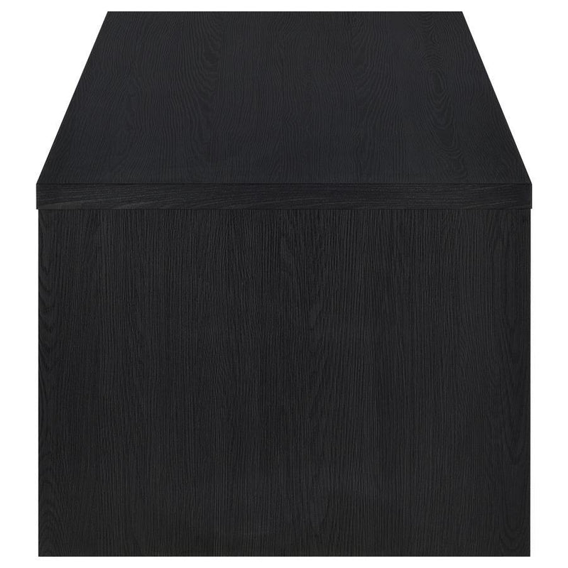 Knapp - Lift Top Cocktail Coffee Table With Dual Drawers - Black