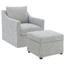 Winter - Upholstered Sloped Arm Accent Swivel Chair