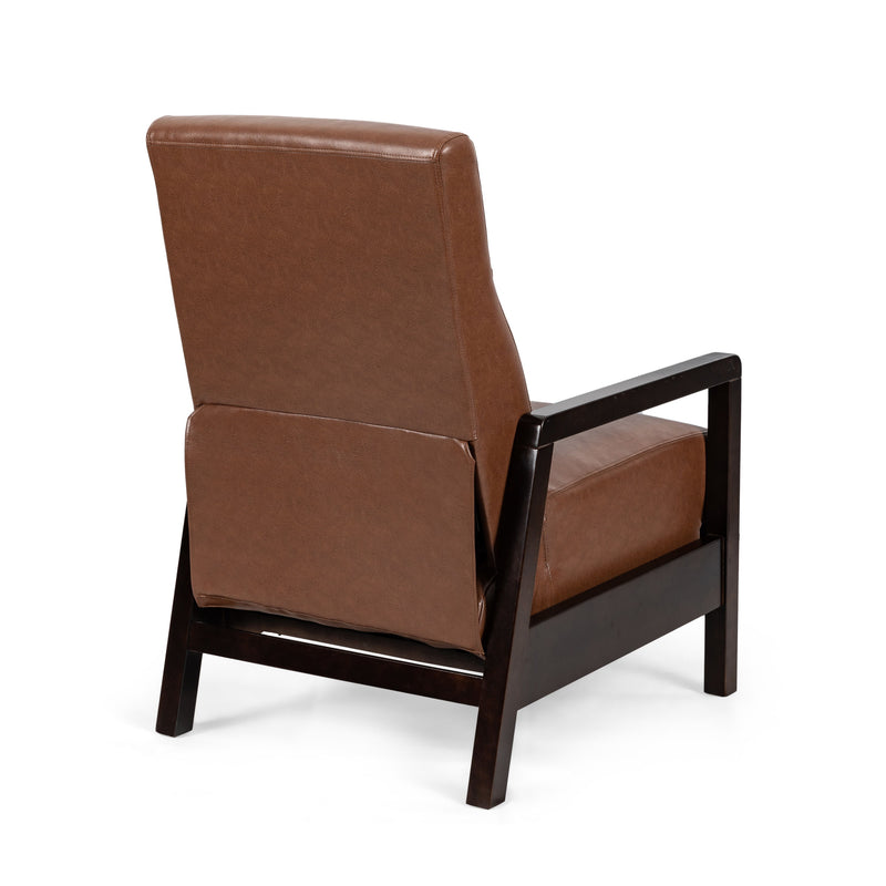 Faux Leather Upholstered Pushback Recliner