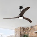 Indoor Outdoor Ceiling Fan With Light With Remote Control, Noiseless Reversible Motor, 6 Speed, 3 Color