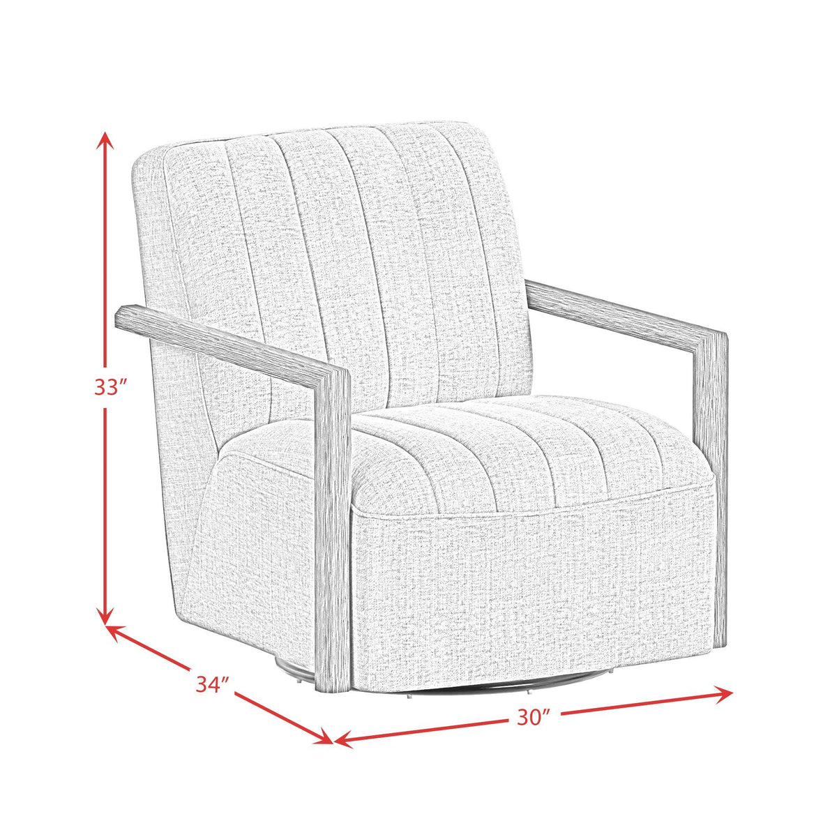 Blaze Swivel Chair in Beige by Elements International, view 11