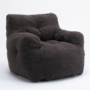 Soft Teddy Fabric Tufted Foam Bean Bag Chair With Teddy Fabric