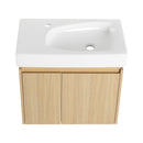 Modern Bathroom Vanity With Ceramic Basin, Wall Mounted Floating Sink Combo, Storage Cabinet